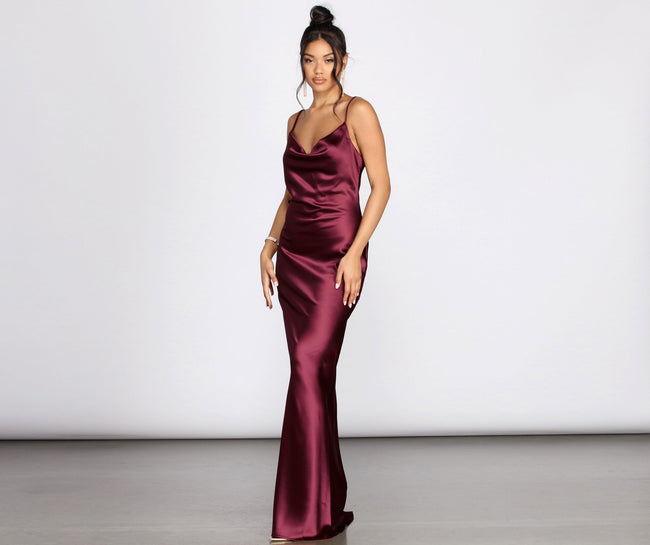 Londyn Formal Sleeveless Satin Dress - Lady Occasions Main image