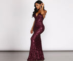 Sequined Spaghetti-Strap Dress with a V-Neck