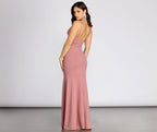 Plunging-V Mermaid Dress