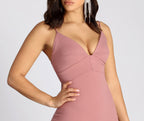 Plunging-V Mermaid Dress