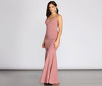 Plunging-V Mermaid Dress