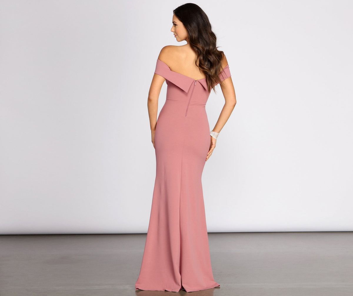 Evening Wrap-Style Mermaid Dress
