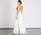 A-Line Glitter Dress with Lace Details