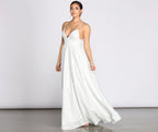 A-Line Glitter Dress with Lace Details