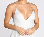 A-Line Glitter Dress with Lace Details