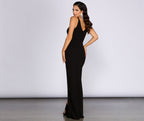 Wrap-Style Evening Dress