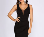 Wrap-Style Evening Dress