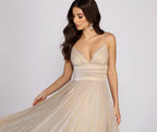 A-Line Mesh Sleeveless Dress