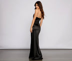 Satin Ruched Evening Dress