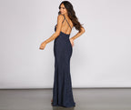 One-Shoulder Spaghetti-Strap Dress with a Split Detail