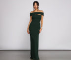 Off-Shoulder Cutout Evening Dress