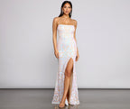 Evening Dress with Sequin Detail