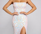 Evening Dress with Sequin Detail