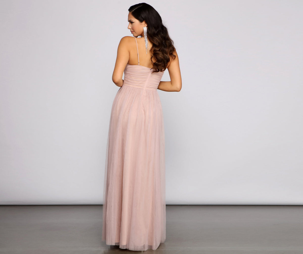 A-Line Evening Dress with a Split Detail