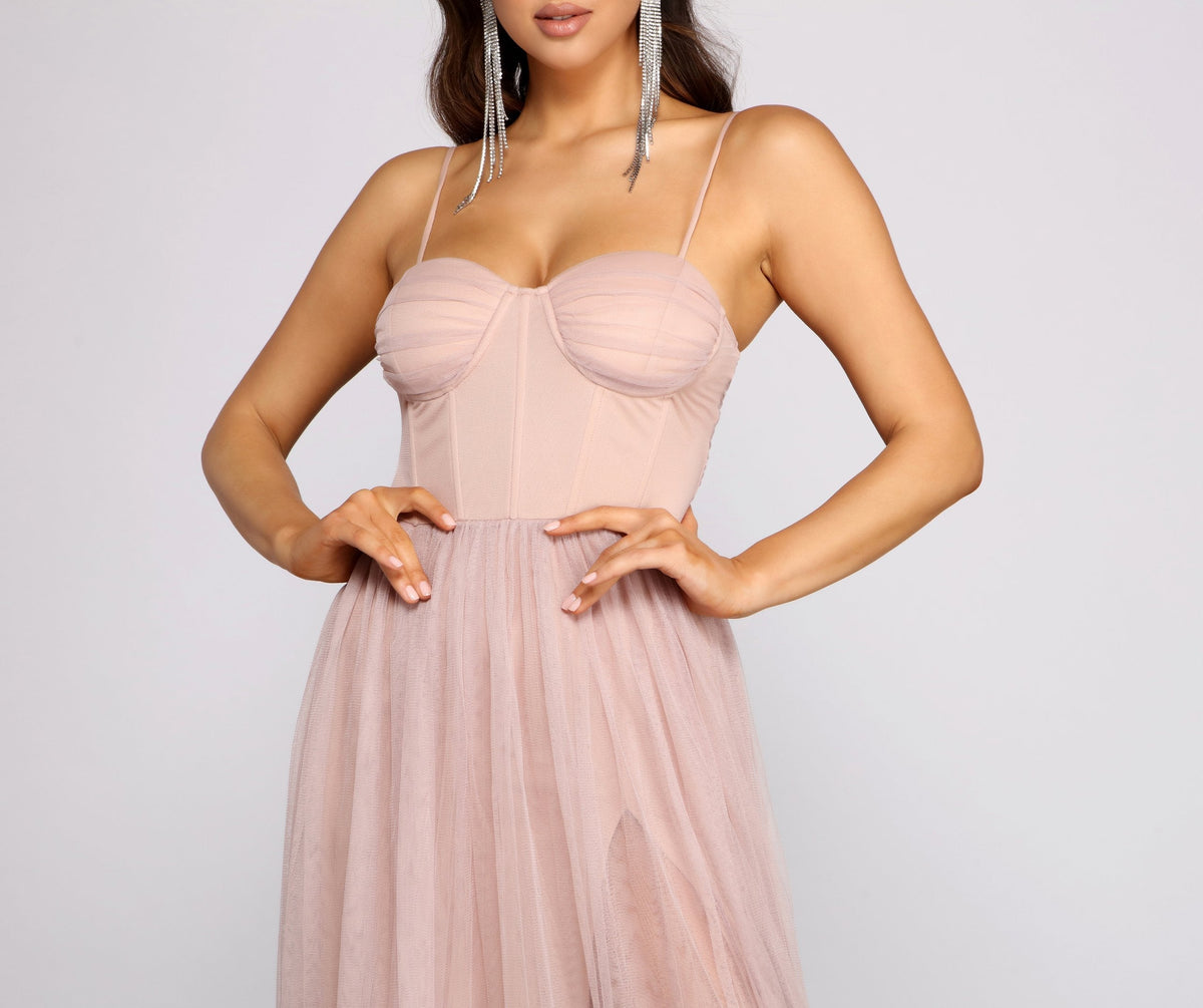 A-Line Evening Dress with a Split Detail