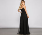 A-Line Evening Dress with Heatstone Detail