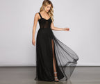 A-Line Evening Dress with Heatstone Detail