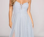 Evening Slit-Detail A-Line Dress