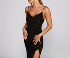 Slit-Detail Evening Dress