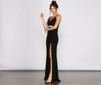 Evening Dress with Rhinestone Accents