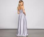 Satin A-Line Glitter Dress