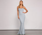 Everly Formal Sleeveless Glitter Mermaid Dress - Lady Occasions