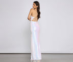 Sequined Mermaid Dress with a Split Detail