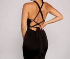 Halterneck Mermaid Dress with Lace-Up Details
