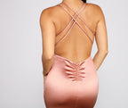 Satin Mermaid Dress with Ruched Details