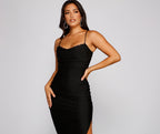 Ruched Evening Dress with a Cowl Neck