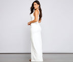 Wrap-Style Evening Dress