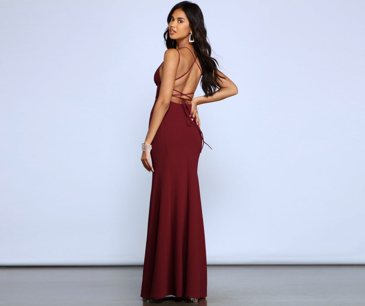 Mermaid Lace-Up Dress