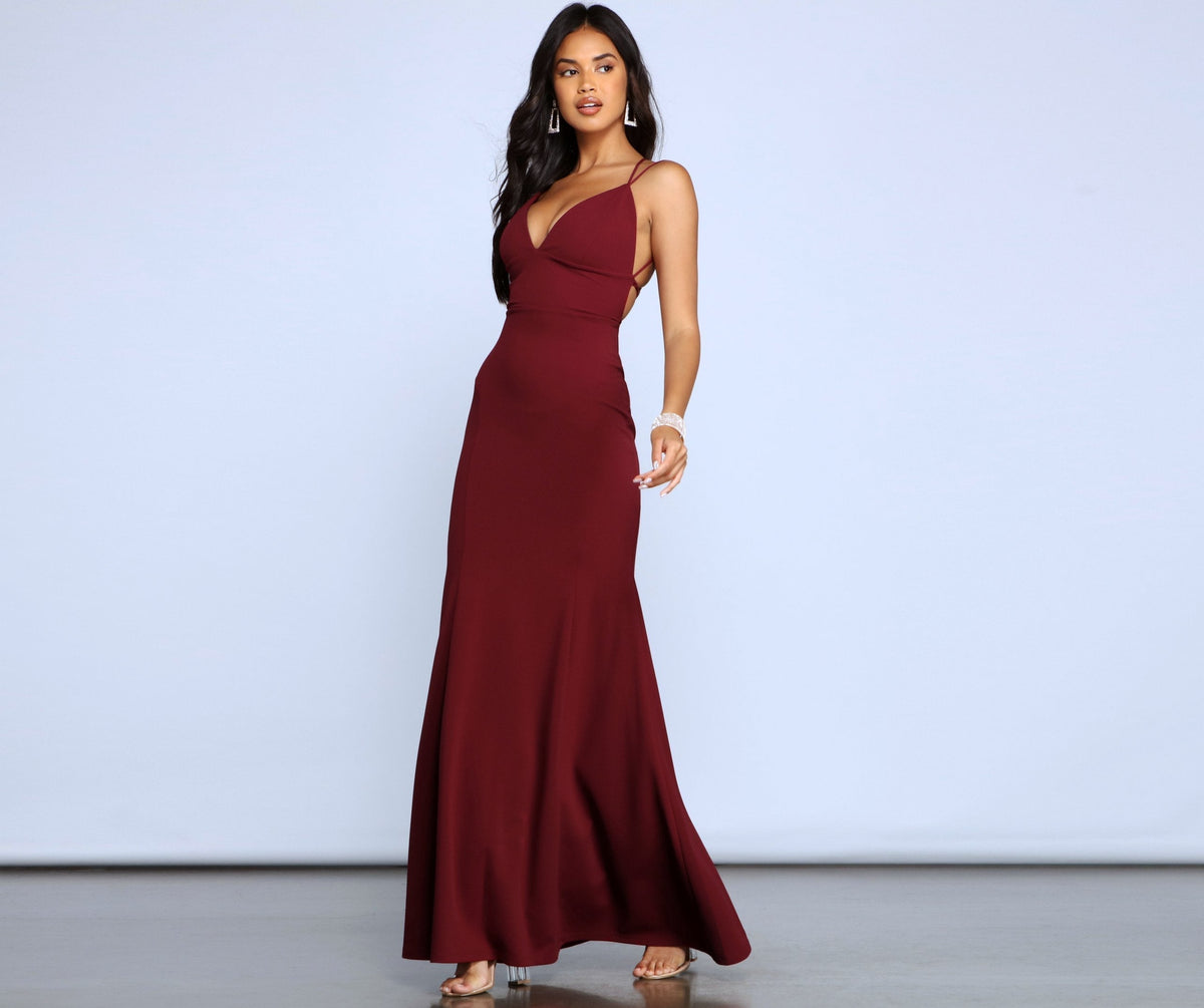 Mermaid Lace-Up Dress