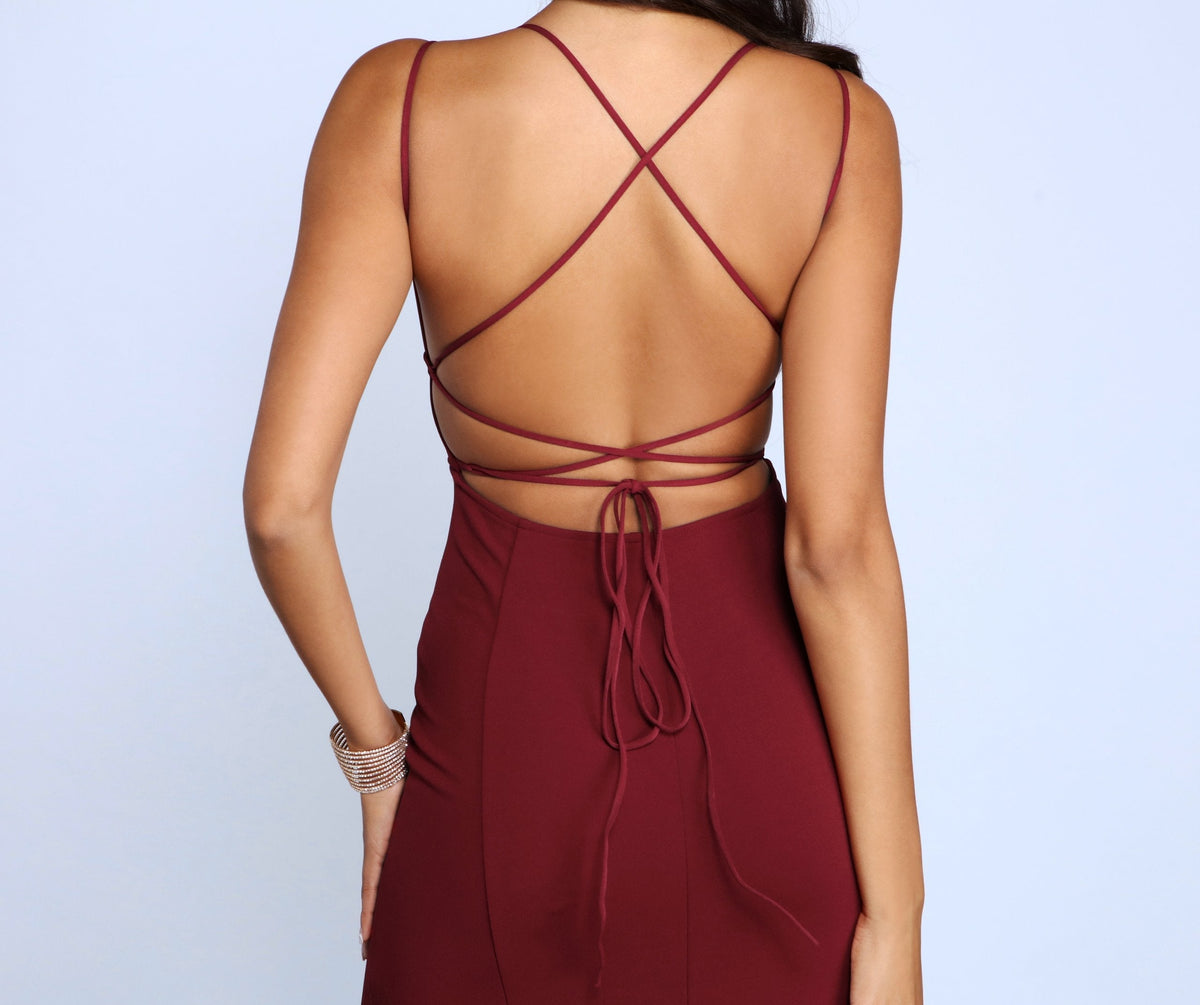 Mermaid Lace-Up Dress