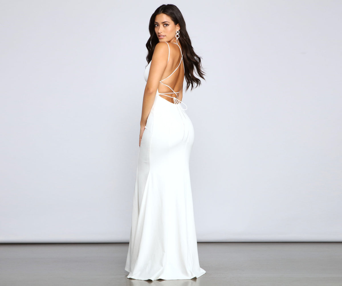 Mermaid Lace-Up Dress