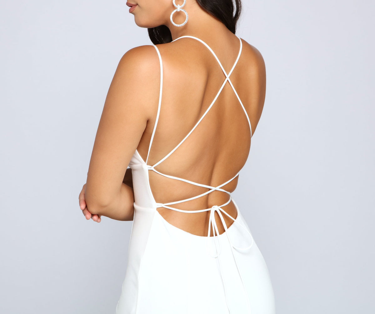 Mermaid Lace-Up Dress