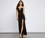 Evening A-Line Dress with a Split Detail