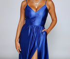 Satin A-Line Glitter Dress
