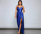 Satin A-Line Glitter Dress