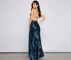 Sequined Mermaid Evening Dress
