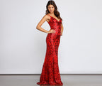 Sequined Mermaid Evening Dress