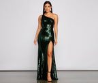 Mesh Mermaid Dress with Sequin Detail