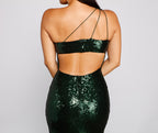 Mesh Mermaid Dress with Sequin Detail