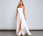 Satin A-Line Evening Dress