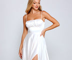 Satin A-Line Evening Dress