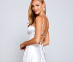 Satin A-Line Evening Dress