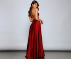 Satin A-Line Evening Dress