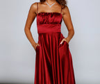 Satin A-Line Evening Dress