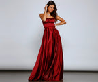 Satin A-Line Evening Dress