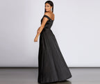 Evening Satin Dress with a Split Detail